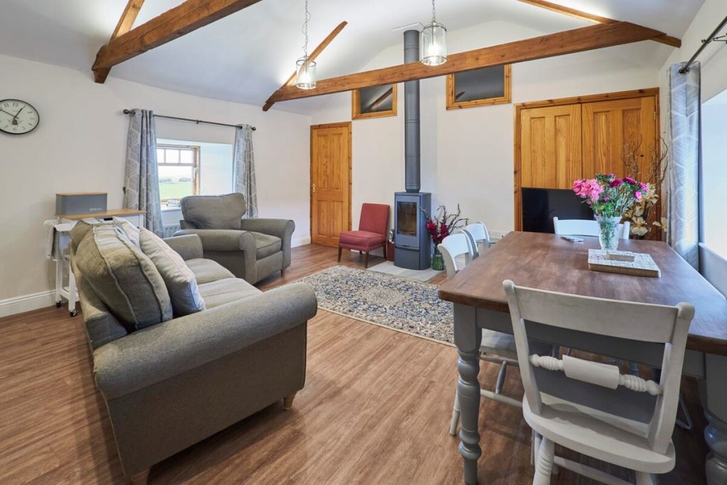 Living/Dining/Kitchen Area at The Granary self-catering apartment