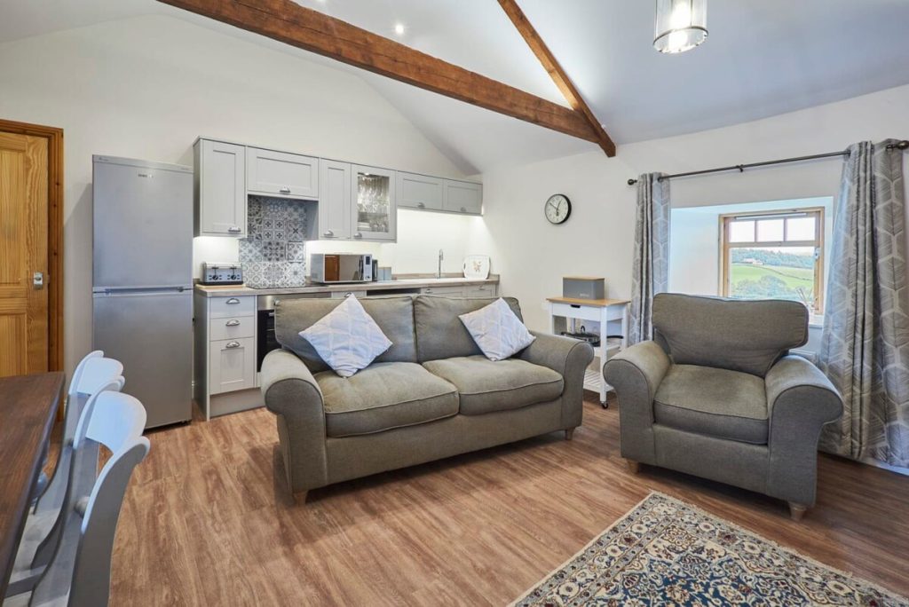 Living/Dining/Kitchen Area at The Granary self-catering apartment